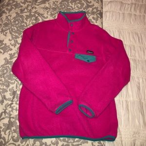 Pink & Turquoise Fleece Women’s Patagonia Pullover